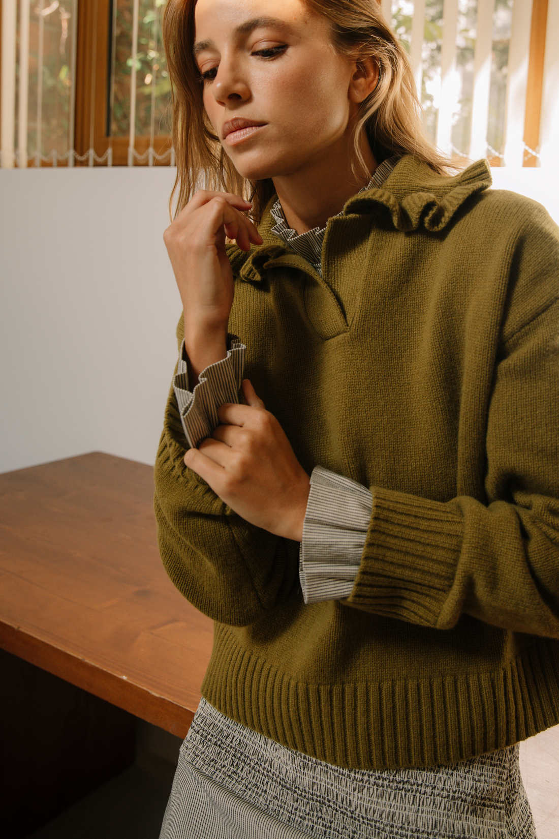 Auguste olive sweater