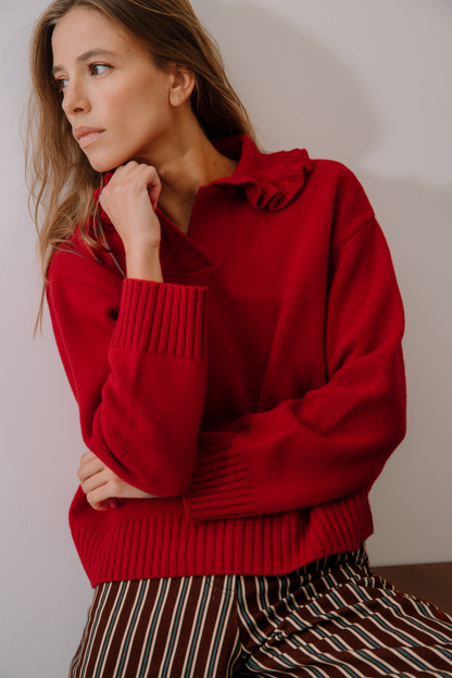 Pull Auguste rouge