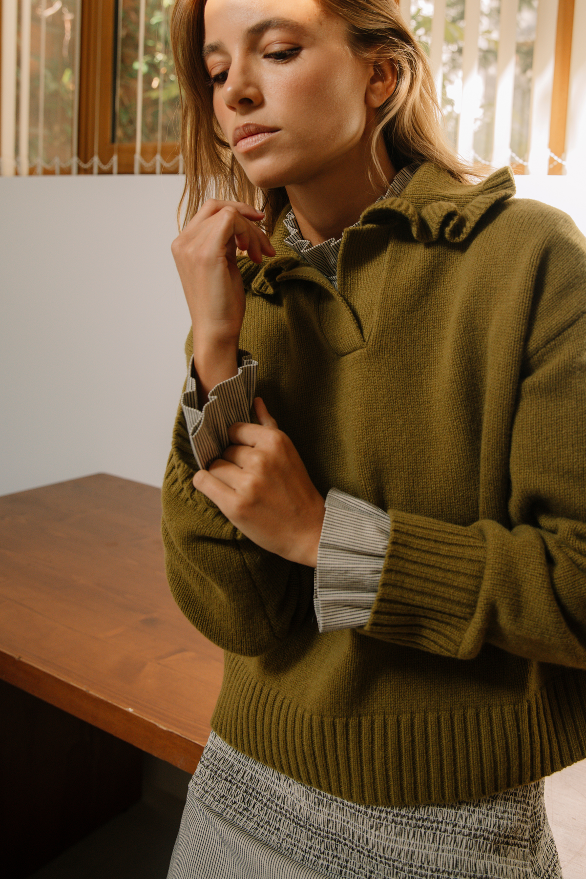Auguste olive sweater