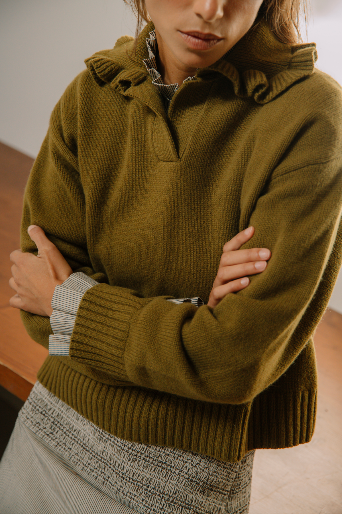 Auguste olive sweater