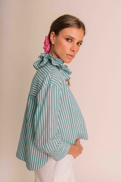 Chemise Emma Rayures Vert