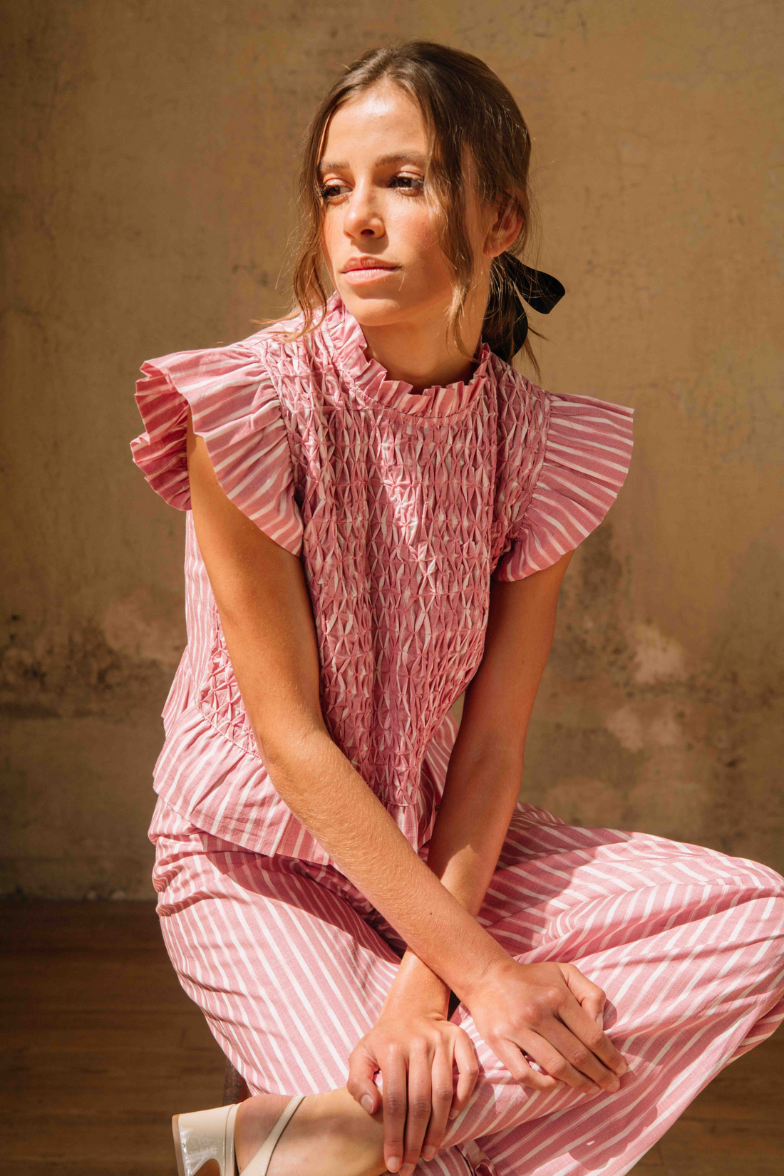 Blouse Isis Ikat Vieux rose