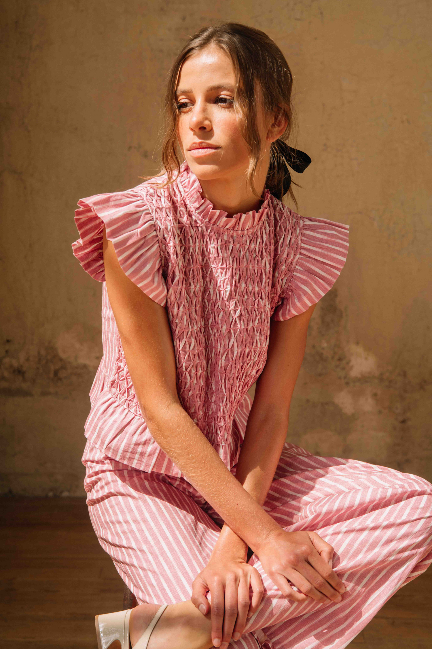 Blouse Isis Ikat Vieux rose