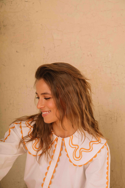 Blouse Camille Broderies Jaune