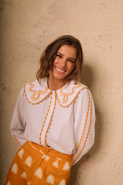 Blouse Camille Broderies Jaune