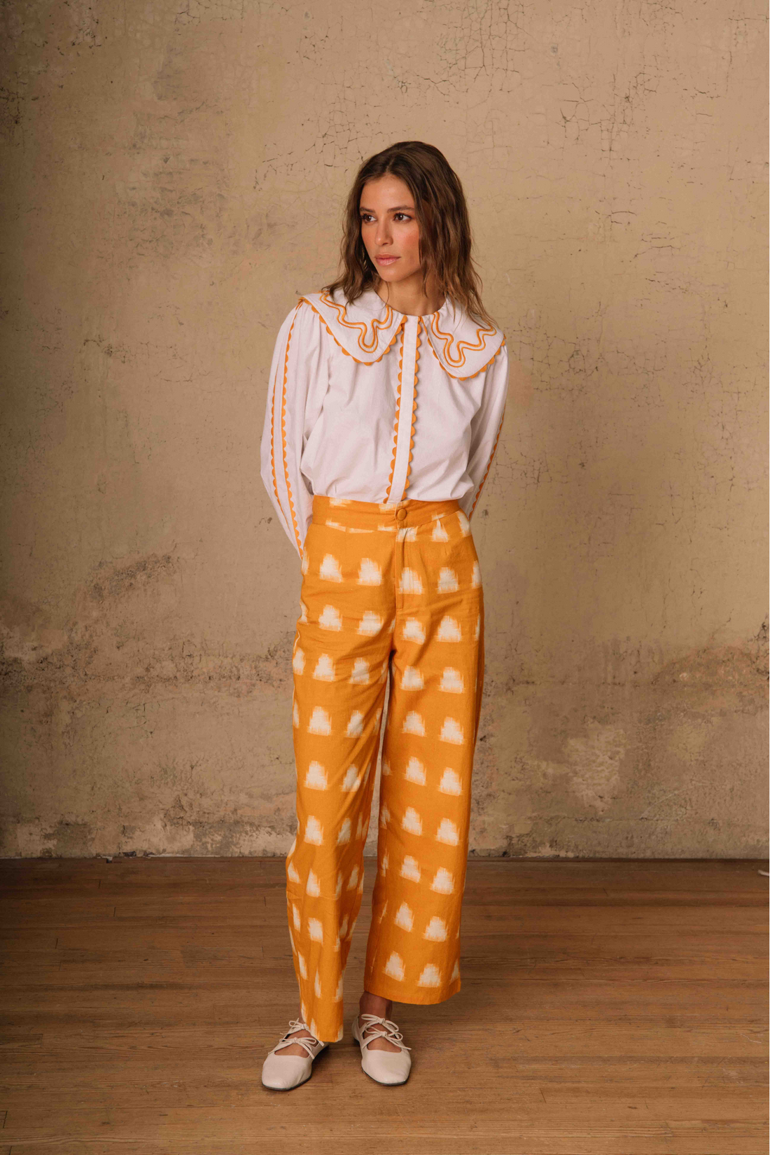 Blouse Camille Broderies Jaune
