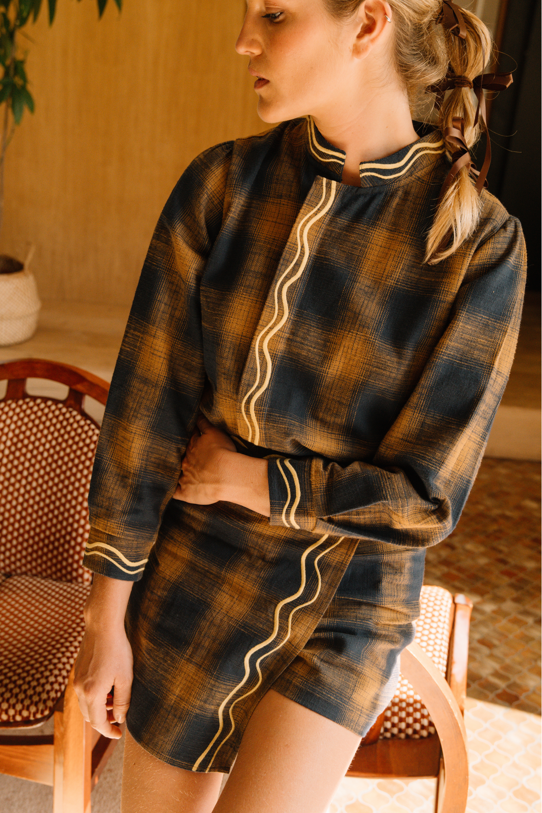 Blusa Agathe Tartán