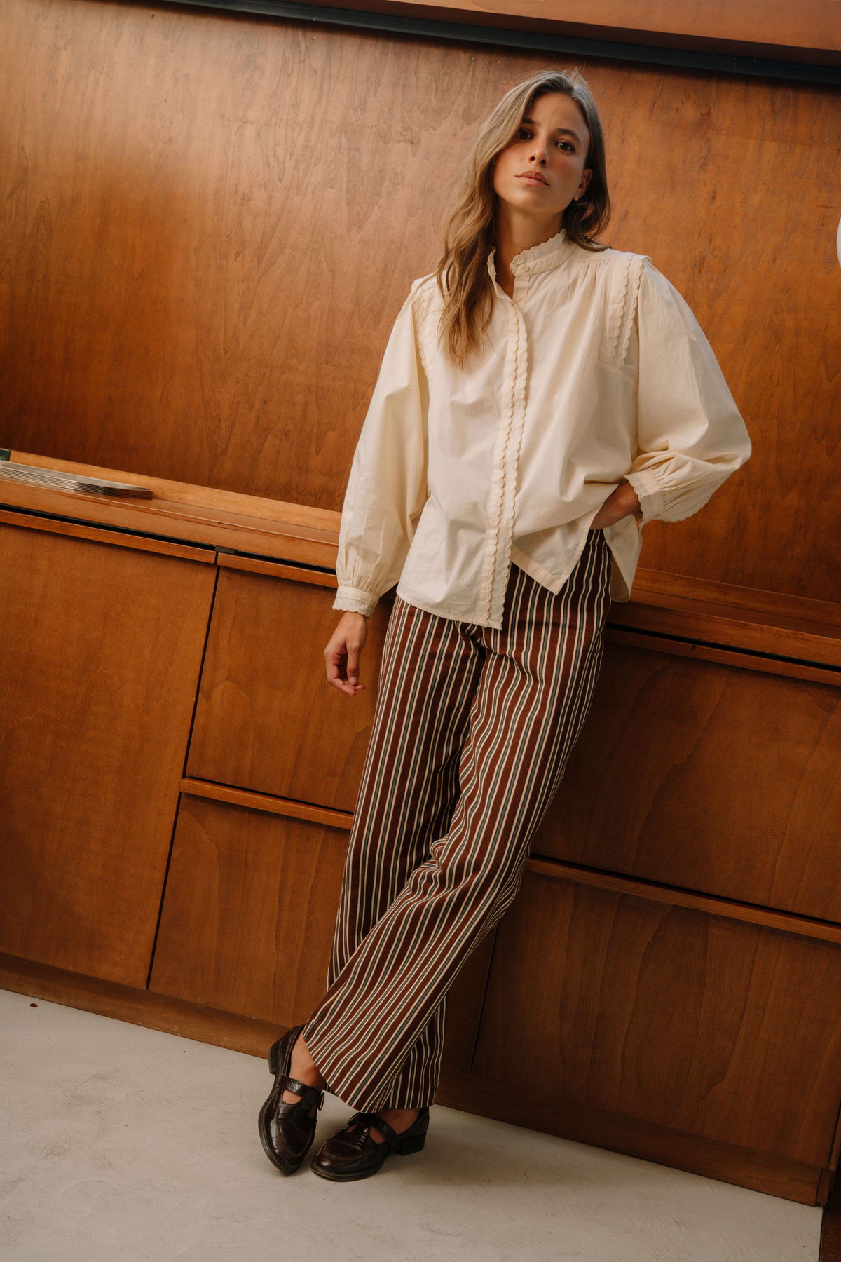 Pantalon Céline rayures
