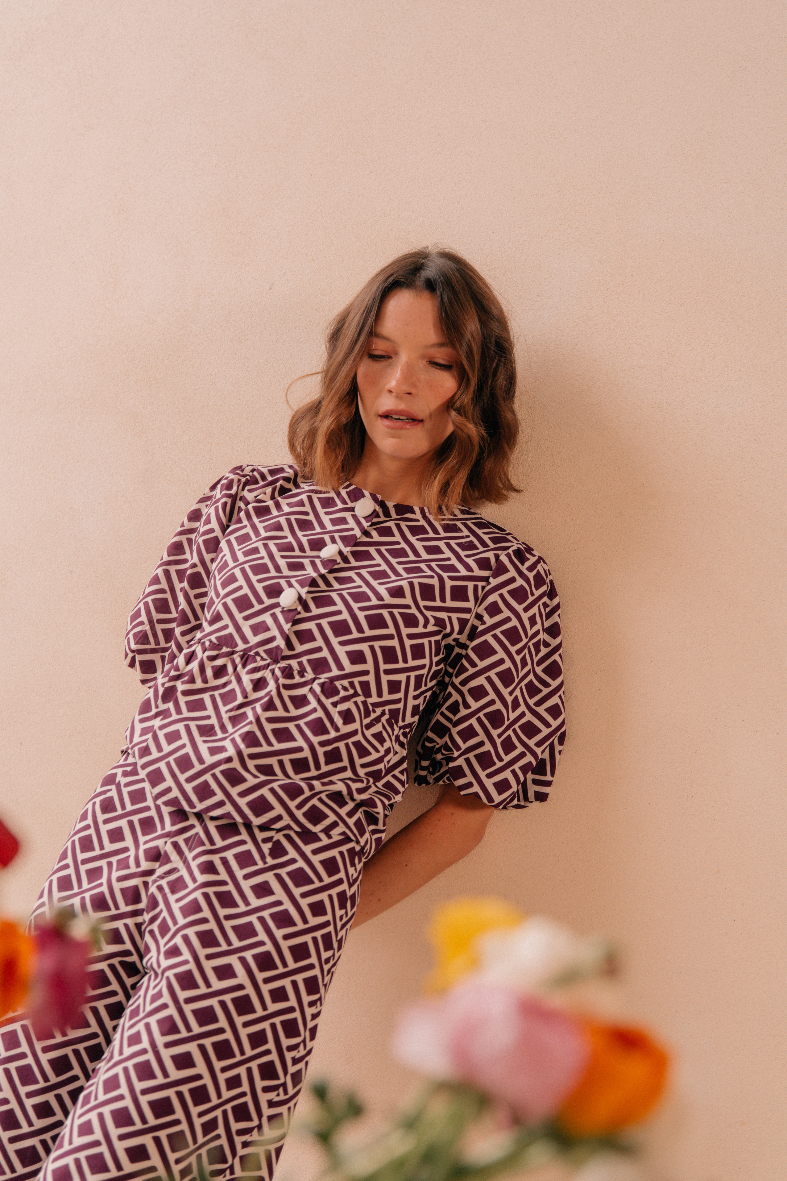 Ensemble Aimée - Lucile imprimé géométrique